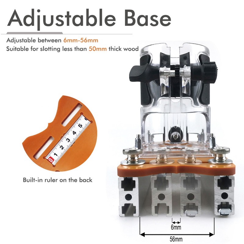 Wood Router Slotting Bracket 5 To 56mm Adjustable Base Trimmer