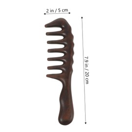 WOONEKY Scalp Massage Comb Brush Sandalwood Comb for Hairdressing Tool Smooth Long Hair Brush for Hair