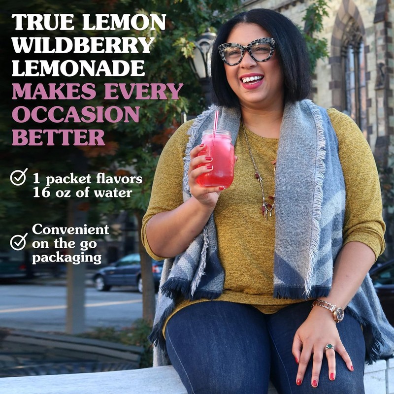 True Lemon WILDBERRY LEMONADE, True Citrus, 10 Count (Pack of