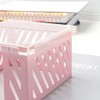 Pink Sticky Note Holder Metal Mesh Memo Cube Post Note