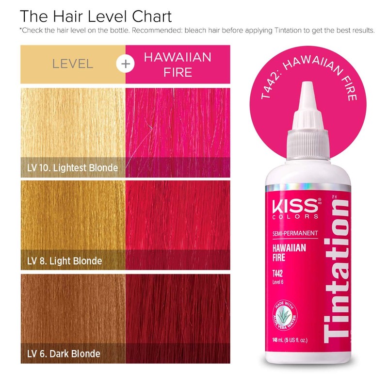 Kiss Tintation Semi-Permanent Hair Color 5 Ounce, T740 Rose Gold