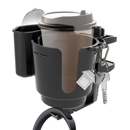 Universal Multi Desk Cup Holder with Headphone Hanger, Detachable Cup Holder Desk Storage for Cups, Mobile Phones, pens, Glasses.