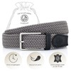 LINDENMANN Men's Stretch Belt Textile Braided Belt for Golf Grey,