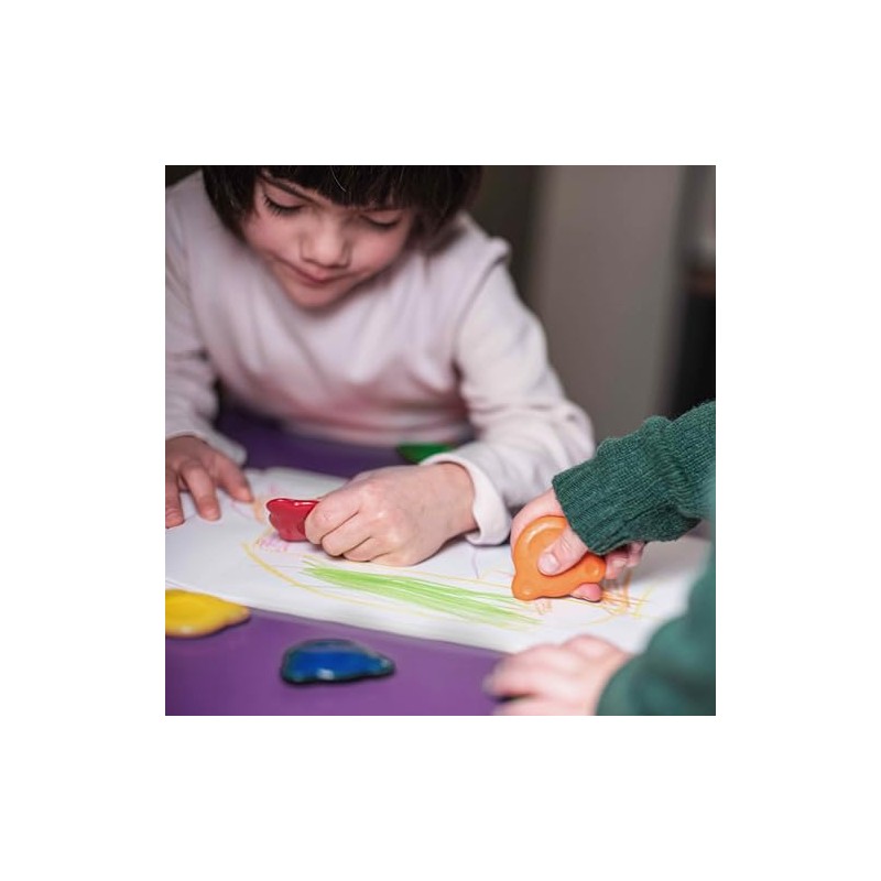 CARIOCA Baby Teddy Crayons | Box of Coloured Crayons for