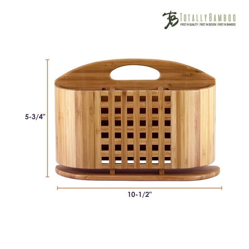 Totally Bamboo "Eco" Utensil, Flatware and Cutlery Drying Caddy for
