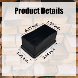 2x4 Wood Post End Cap - 4Pcs Fit 1.57”x 3.15”Post caps (1-1/2" x 3-1/7") PVC Floor Protector,Waterproof and Anti-Friction,Suitable for Table Legs, Chair Legs, armrests and Other Wood