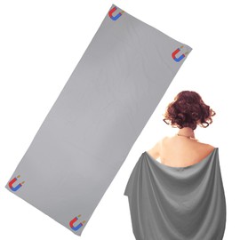 lasuroa Magnetic Beach Towel, 75x29.5in Quick-Dry & Sand-Resistant Outdoor beach Bath Towel for with Magnetic Clips for Beach Pool Yoga Hiking Camping & Travel (Gray)