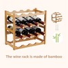 Homevany Bamboo Wine Rack, Sturdy and Durable Countertop Wine Storage