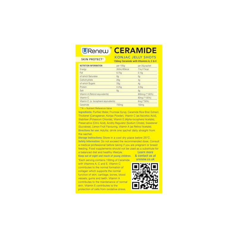 Ceramide Skin Care Supplement 150mg - 14 Sachets (2 Boxes