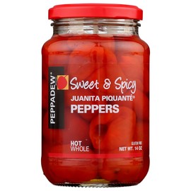 PEPPADEW Hot Whole Piquante Peppers, 14 OZ