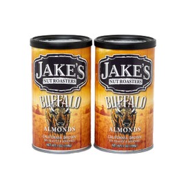 Jake's Nut Roasters - Buffalo Flavored Almonds (2 Pack) - Whole Dry Roasted Seasoned Almonds…