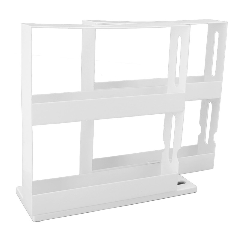Sliding Spice Rack Slidable Design 2 Tiers Large Capacity Nonslip