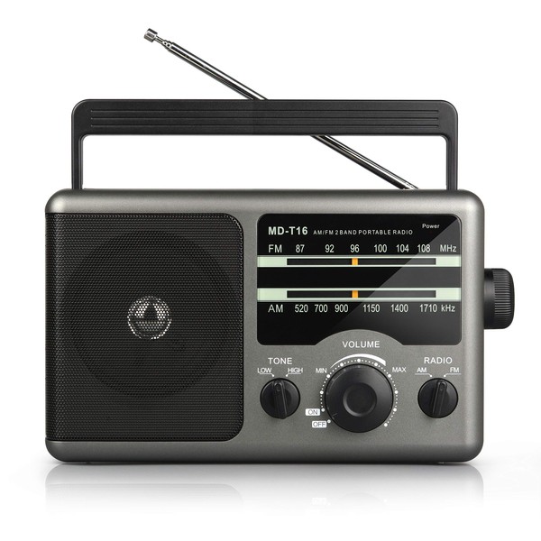 Greadio AM FM Portable Radio Transistor Radio with 3.5mm Earphone