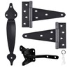 Gate Hardware Kit Heavy Duty,with Self Locking Gate Latch,6 inch