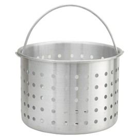 Winware Professional Aluminum Steamer Basket Fits 20-Quart Stock Pot, Silver