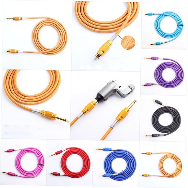 Professional Cable for Tattoo Machines Orange High Quality Flexible Cable