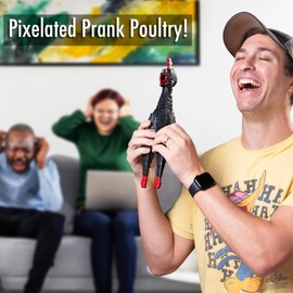 Animolds Squeeze Me Rubber Chicken Toy | Screaming Rubber Chickens for Kids | Novelty Squeaky Toy Chicken (Square Random Color)