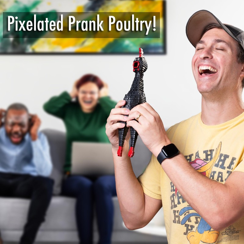 Animolds Squeeze Me Rubber Chicken Toy | Screaming Rubber Chickens