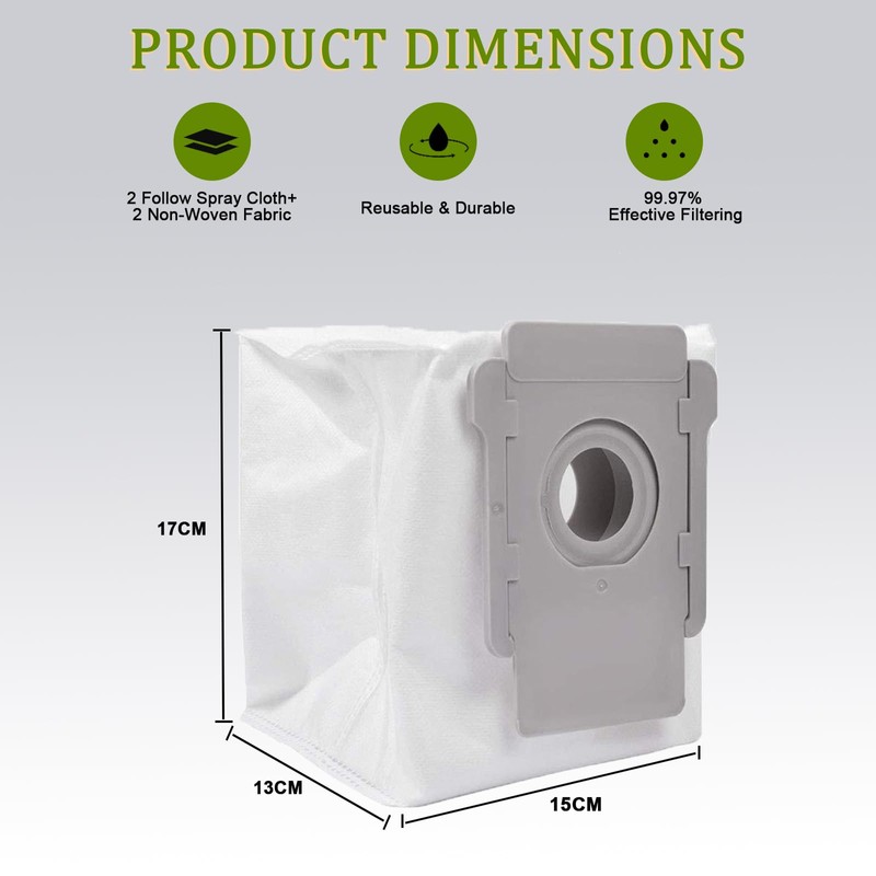 BAKTH 12 Staubsaugerbeutel kompatibel mit Roomba i7