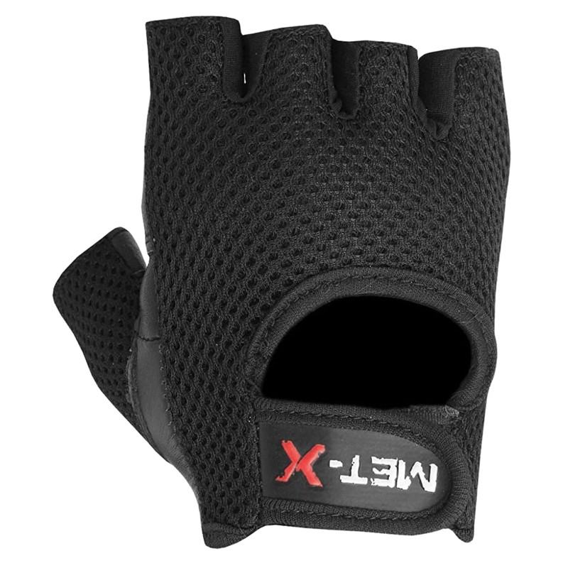Met-X Suede Leather Microfibre Fabric Gym Training Gloves Extra Large,