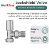 Hot Flow Chrome Estuary Angled TRV Thermostatic Radiator Valve (Pair)