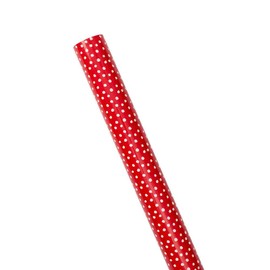 Caspari Small Dots 30 in. x 8 ft. Wrapping Paper in Red, 2 Rolls Included