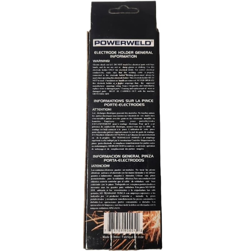 Powerweld Short Stub 4B Electrode Holder 400Amp