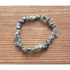 NATURAL SERAPHINITE STONE GEMSTONE STRETCHY CHIP BRACELET