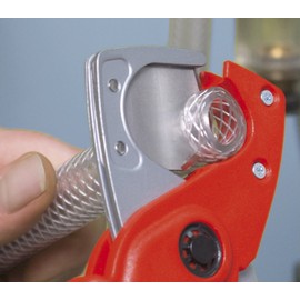 KNIPEX PlastiCut Cutter for flexible hoses and plastic conduit pipes glass fibre reinforced plastic handles 25 mm 90 20 185