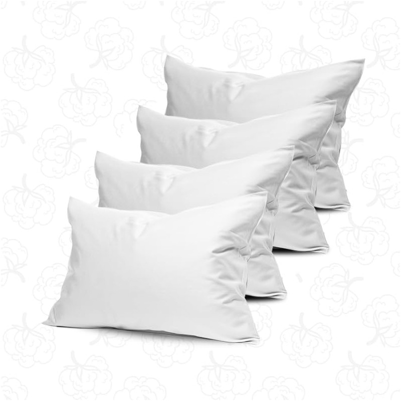 MistyMorning Pillow Cases 4 Pack - Standard Size (50x75+15cm), Egyptian
