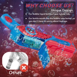 Spider-Bubble Machine Gun for Kids: Toys for 3+ Year Old Boys, Spider Toys for Boys 4-6, Outsider&Outdoor Toy for Toddlers 3-5, Summer, Wedding, Party Favors, Easter, Birthday Gifts