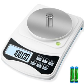 Digital Lab Scale, MEIYA Gram Scale 600g by 0.01g Accuracy, Multi-Function High Precision Electronic Scale (Includes 100g Weight and 2 x AAA Batteries) Balance Scale Approved by EU CE and US FCC