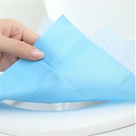 Toilet Seat Covers Disposable,Toilet Seat Covers for Travel Accessories (17.11×14.96 inch), Extra Large PE Film Travel Toilet Mats Covers for Kids and Adults Potty Training (1 pcs)