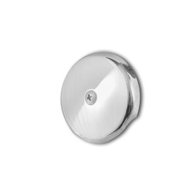 CalcMetal Single Hole Bathtub Drain Overflow Plate with One Matching Screws, Easy to Install, Plated Chrome