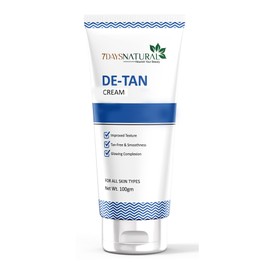 7 DAYS De- Tan Removal Cream | De- Tan Removal Cream With Kojic & Clove Oil | Dermatologically Tested(100 Gm)