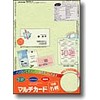 エーワン マルチカード 兼用タイプ カラータイプ メロン A4判 10面 名刺サイズ 3シート(30枚) 51013