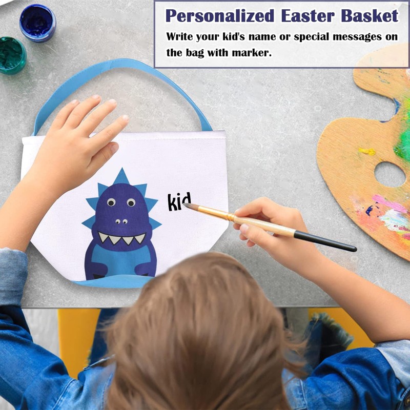 Leesgel Easter Baskets, Dinosaur Easter Basket for Kids, Easter Egg