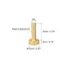 sourcing map Knurling Screws M5 x 20 mm Flat Brass