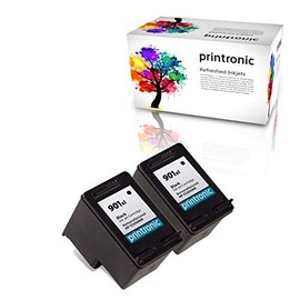 Printronic 2 Pack Remanufactured HP 901XL Ink Cartridge for HP Officejet 4500 J4580 J4660 J4550 J4540 J4524 Printers (2 Black)