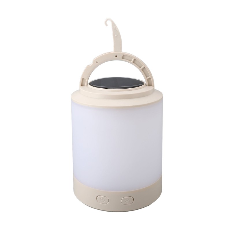 Solar Camping Lantern PP ABS Warm Light RGB Portable Hanging
