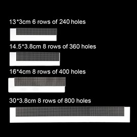 Grevosea 5D Diamond Painting Ruler 50 Grids Diamond Drawing Ruler DIY Stainless Steel Dot Painting Tools for Round Full & Partial Drill Cross Stitch (31cm 800 Holes)