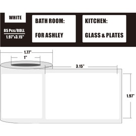 2x3" Labels, M110 Thermal Labels for Phomemo Label Printer Phomemo M110 Labels M110 M220 M200 M120 M221 Print Master Labels Refill Marklife P50 for Supvan T50M Pro Clabel 221B 1.97''x3.15'' 50x80 mm