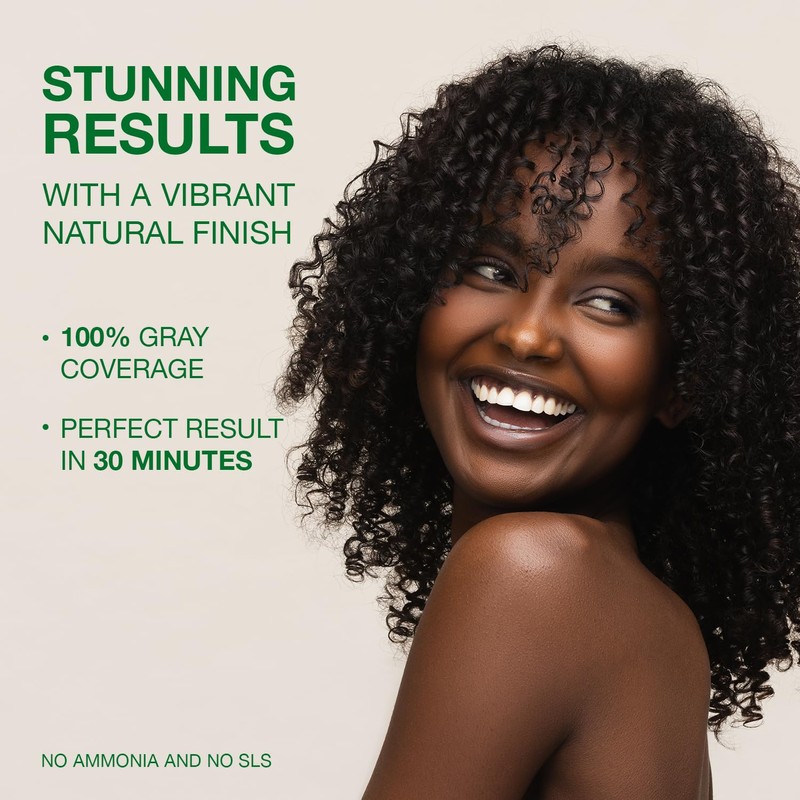 Naturigin Permanent Hair Color, 2.0 Black, Ammonia Free, 100% Gray