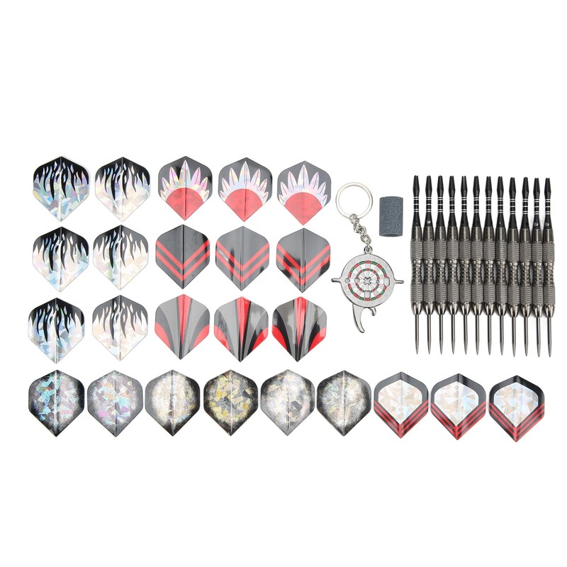 12Pcs Dart Set Stainless Steel Tip Anti Fall Competitive Entertaining