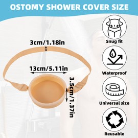 JFHNMLW Ostomy Shower Cover, Stoma Ostomy Waterproof Bath Cover for Ostomy, Colostomy, Ileostomy Shower Wound Protector Ostomy Supplies