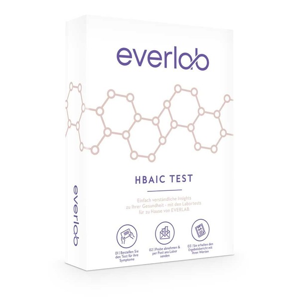EVERLAB HbA1C Test - Long-Term Blood Sugar Quick & Easy Test | Early Detection of Diabetes | Self Test for Home