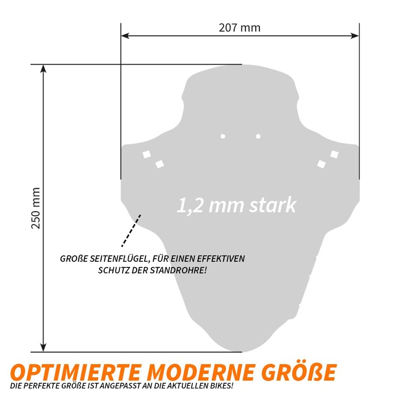 unleazhed Screw-On Mudguard, M01 Bolt On Mudguard, Made in Germany,