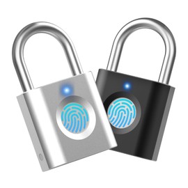 Tochiku YL-P3 Smart Padlock, Fingerprint Authentication, Small, Smart Lock, Smart Key, Door Locker, Key, Electronic Lock, USB Charging, 20 Fingerprint Registration, Compact, For Outdoor Fences, Gyms,