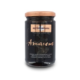 Agrimontana Artisanal Candied Fruit, Candied Amarena Cherries in Syrup, 390 Grams / Drained: 250 Grams / 8.81 Ounces