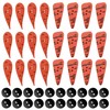 100 Christmas Carrot Nose Wooden Buttons with100 Black Buttons –